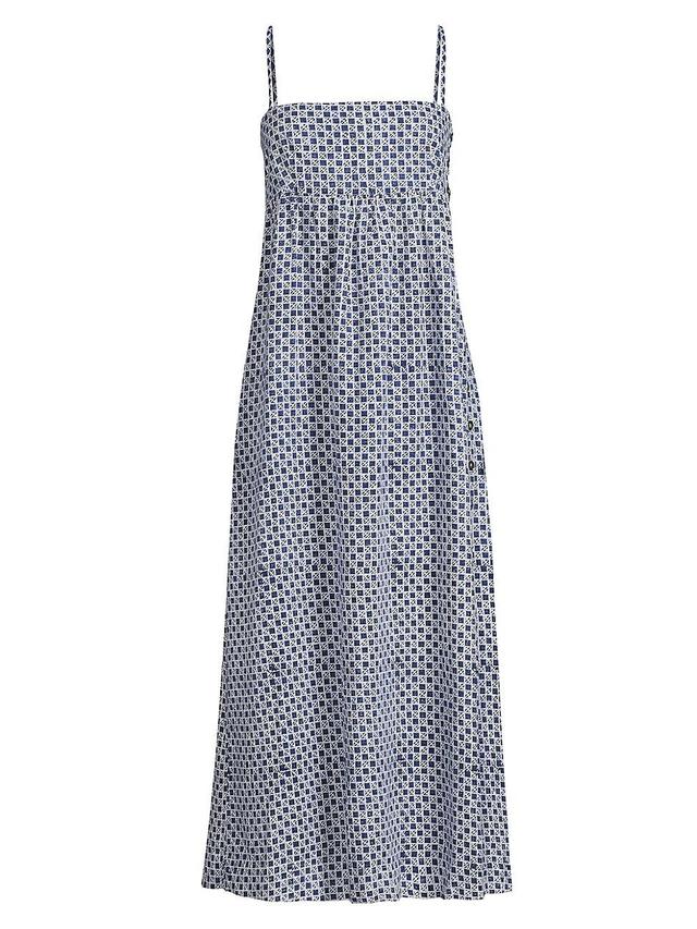 Womens Rafael Cotton-Linen Midi-Dress Product Image