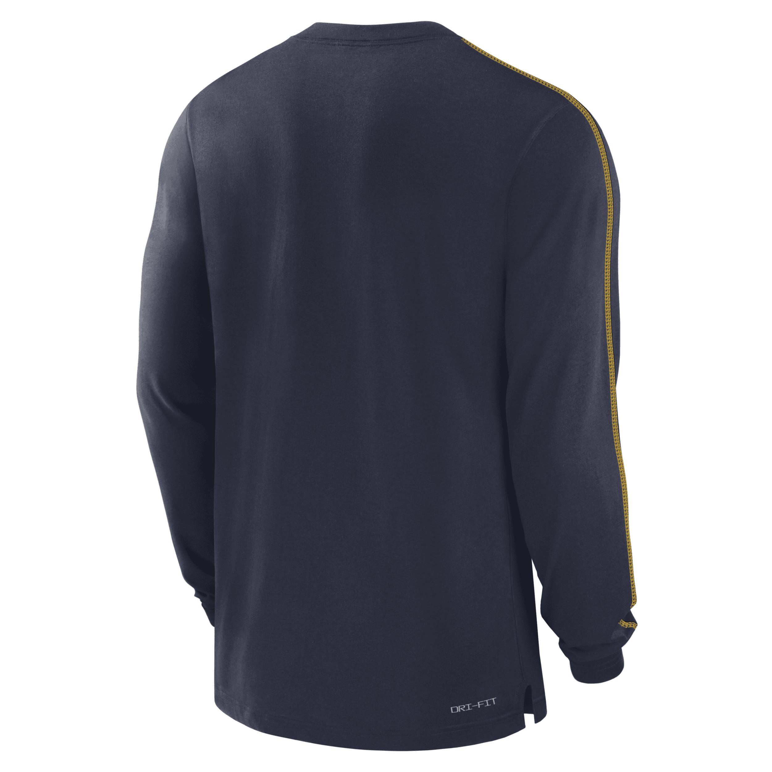 Men's Michigan Wolverines Sideline Player Jordan Dri-FIT College T-Shirt Product Image