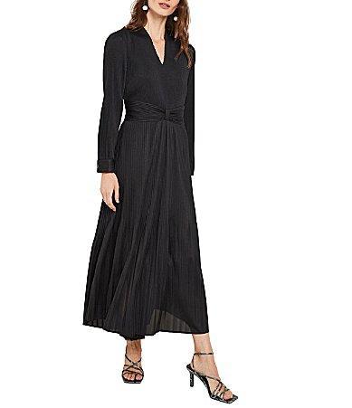 Womens Pleated Fit & Flare Maxi Dress Product Image