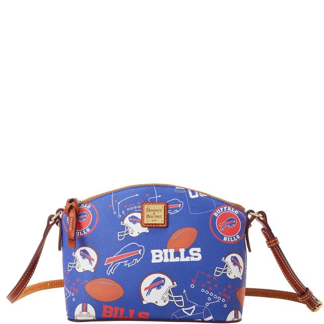 Dooney & Bourke Womens NFL Bills Suki Crossbody Coated Cotton Shoulder Bag in Navy Product Image