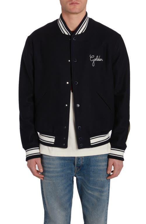 Mens Embroidered Compact Bomber Jacket Product Image