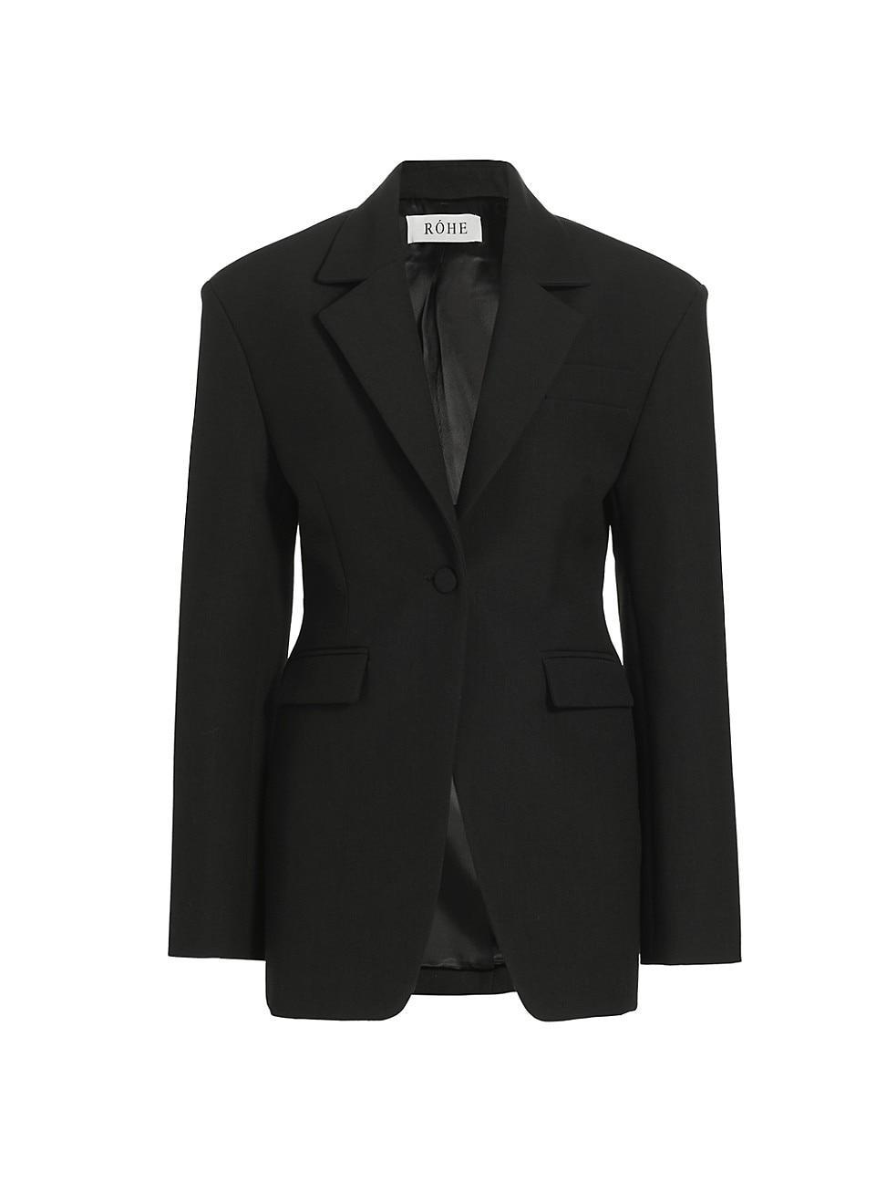 Womens Waisted Wool-Blend Blazer Product Image