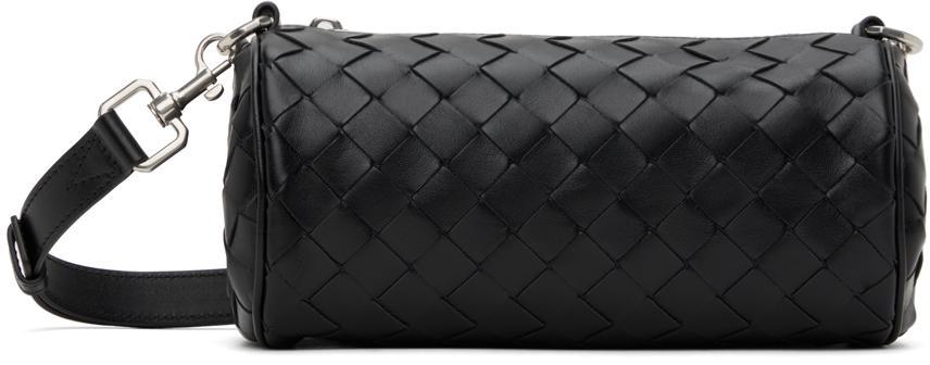 BOTTEGA VENETA Black Mini Intrecciato Barrel Cross Body Bag Product Image