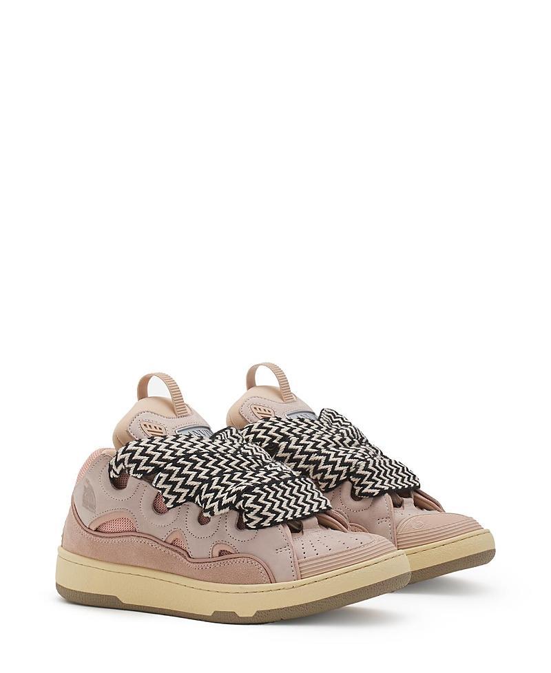 Lanvin Womens Leather Curb Sneakers Product Image