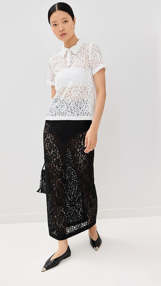 Proenza Schouler Kennedy Top in Stretch Lace | Shopbop Product Image