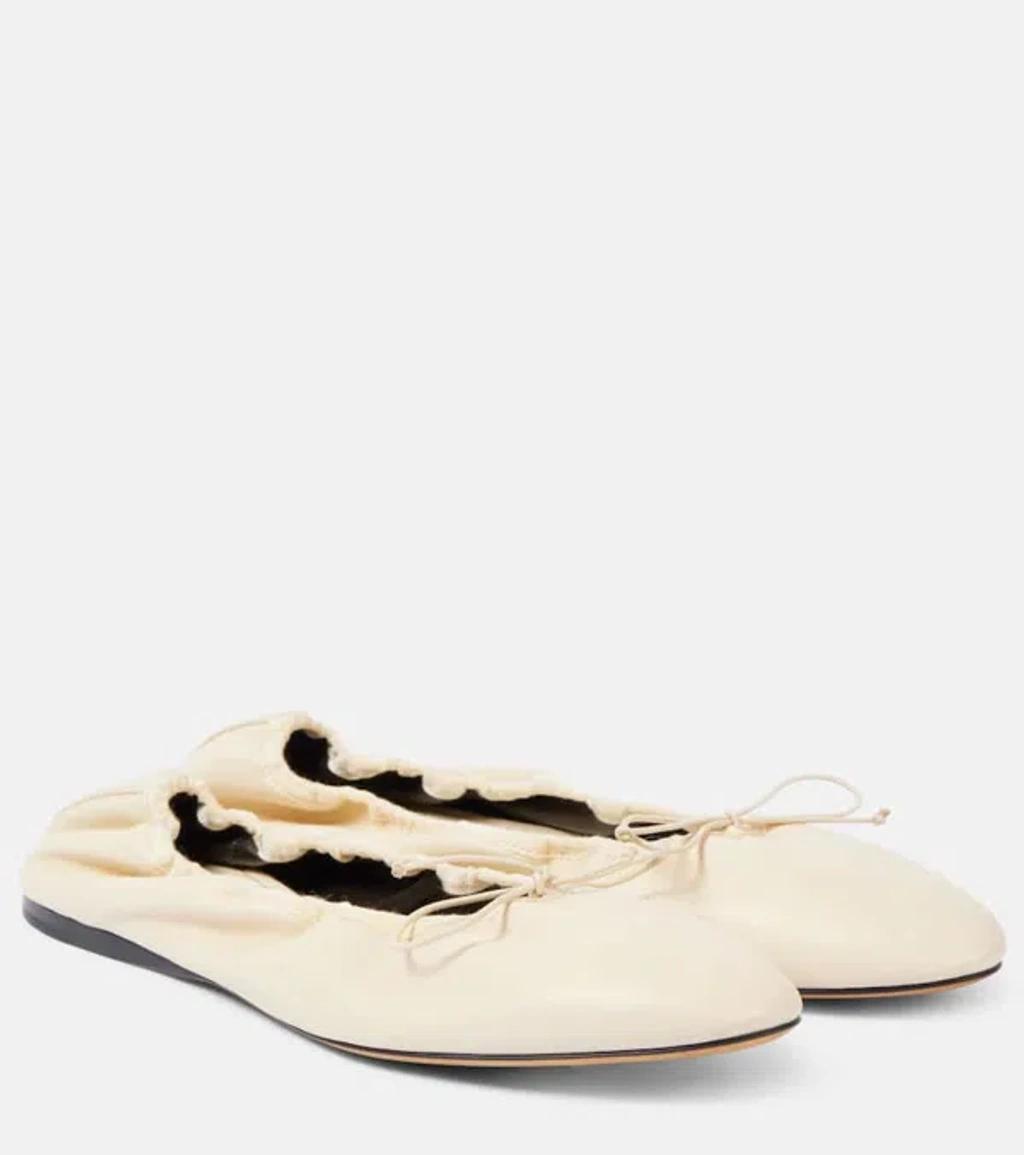 10mm Hereditas Leather Ballerina Flats In Tol - Toile Product Image