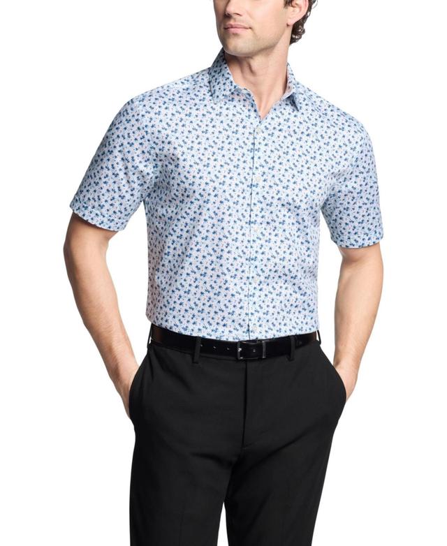 Van Heusen Mens Flex Collar Slim Fit Short Sleeve Dress Shirt Product Image