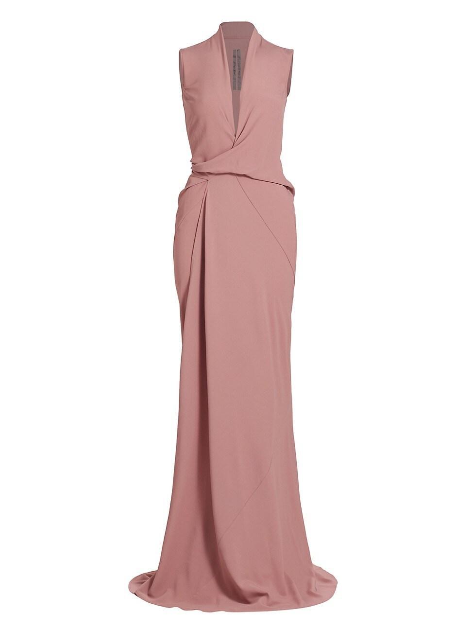 Womens Sleeveless Wrap Gown Product Image