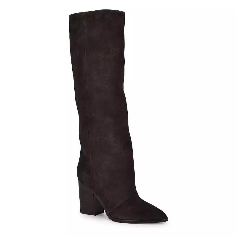 Nine West Chicke Womens Block Heel High Shaft Dress Boots Product Image