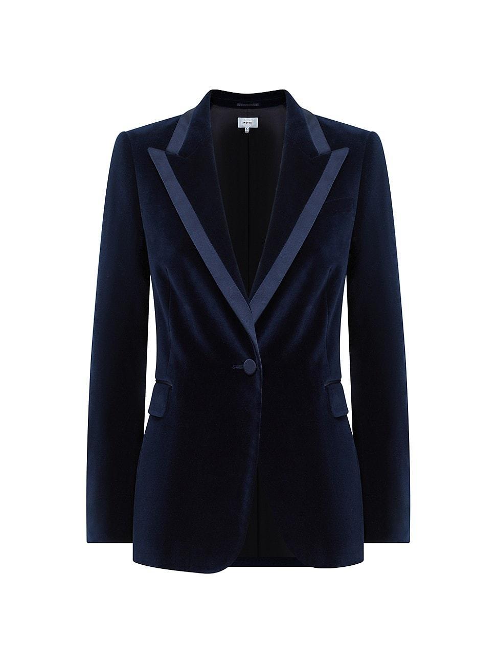 Womens Bree Velvet Tuxedo Jacket Product Image