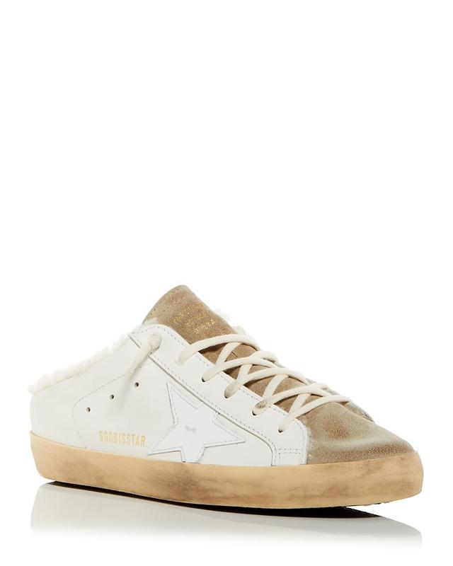 Golden Goose Womens Super-Star Shearling Sneaker Mules Product Image