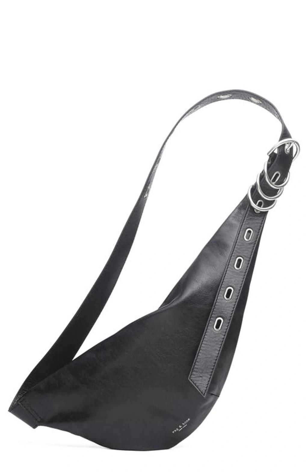 Petra Leather Sling Bag In Black product image