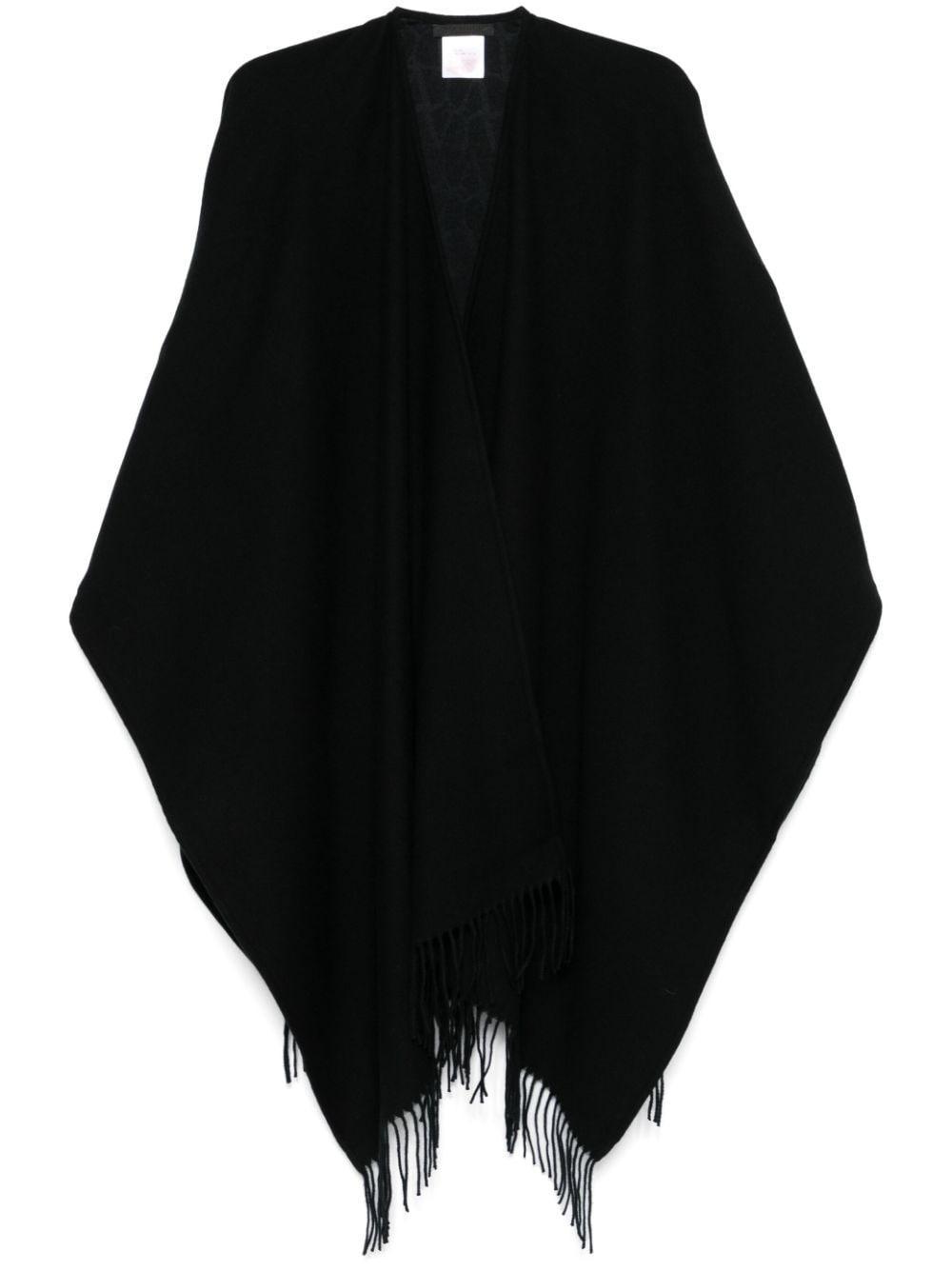 VALENTINO Cashmere Cape In Black Product Image