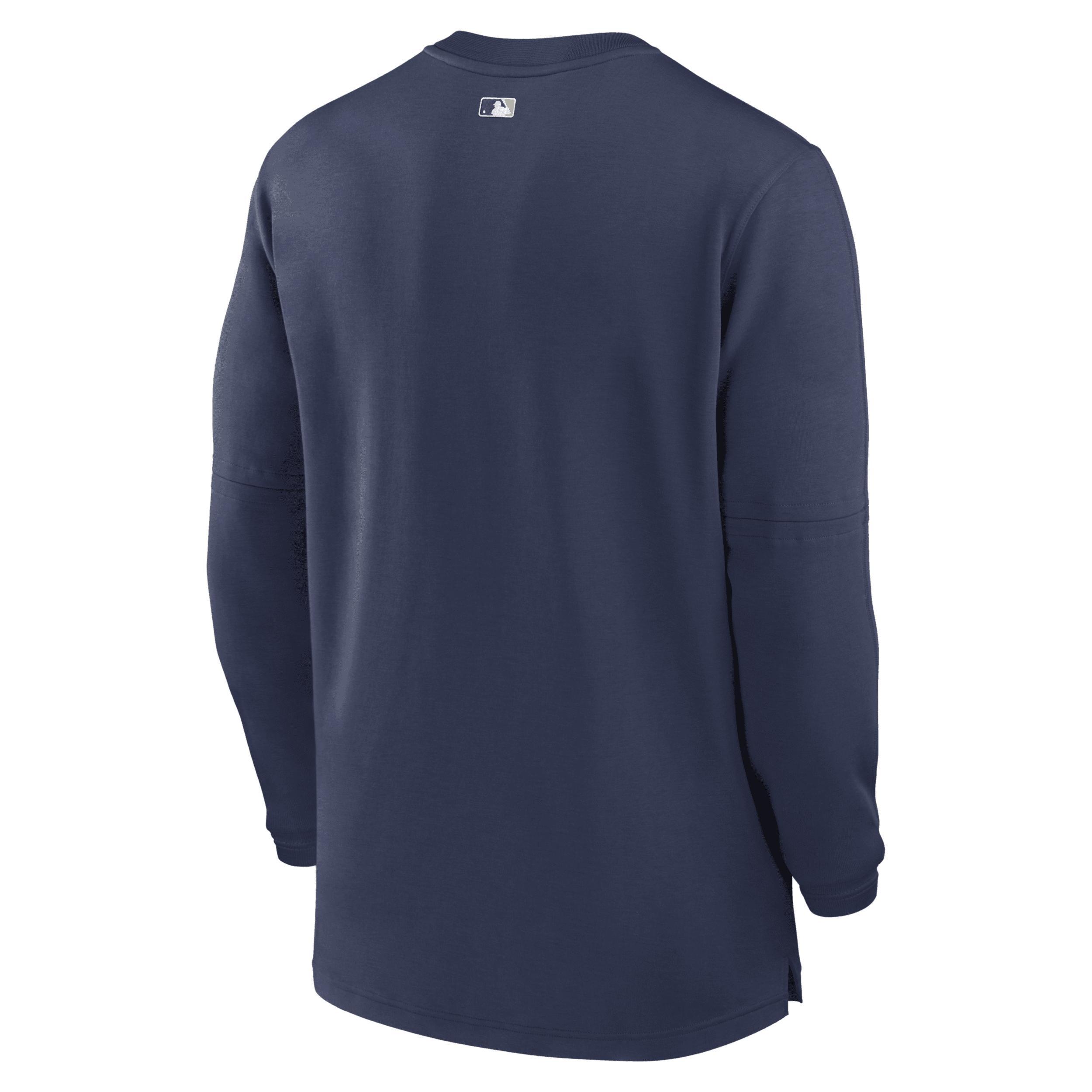 NIKE Texas Rangers Authentic Collection Game Time  Men's Dri-fit Mlb 1/2-zip Long-sleeve Top In Blue Product Image