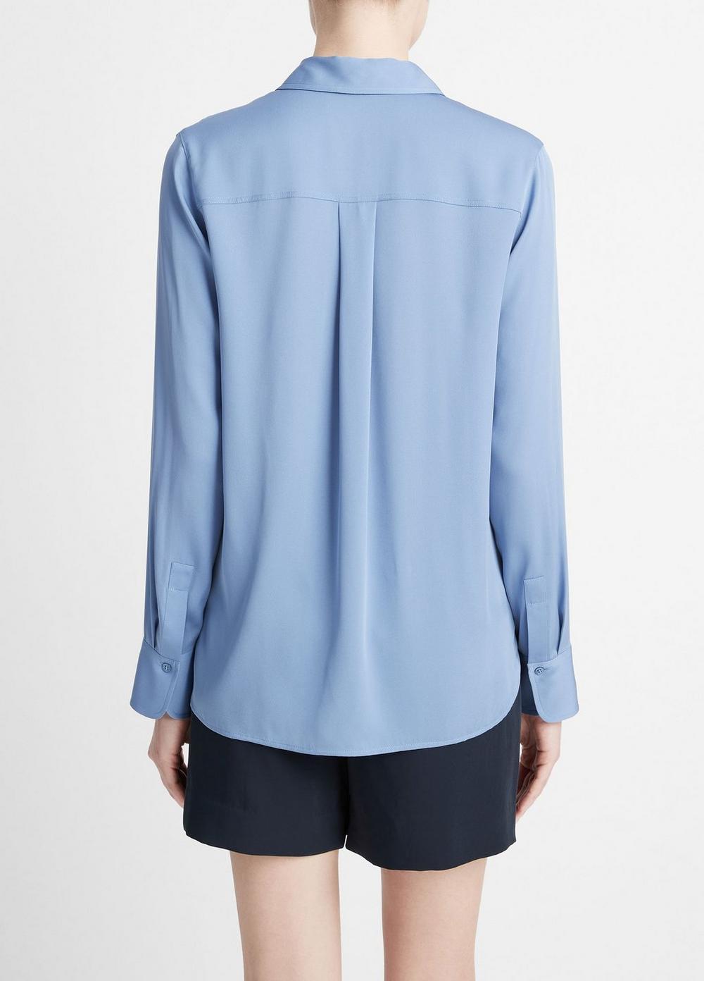 Stretch-Silk Slim-Fit Blouse Product Image