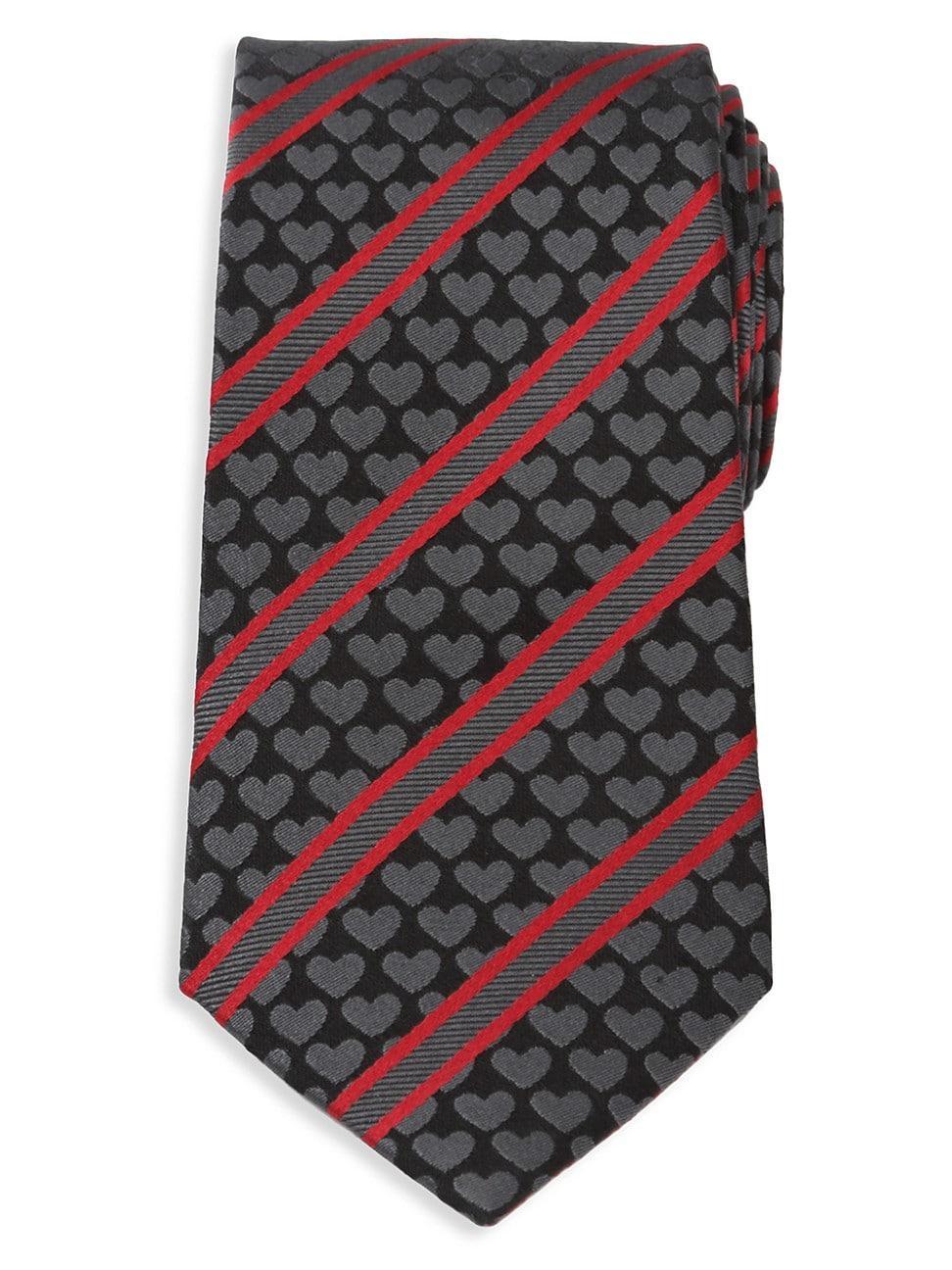 Mens Hearts & Stripes Silk Tie Product Image