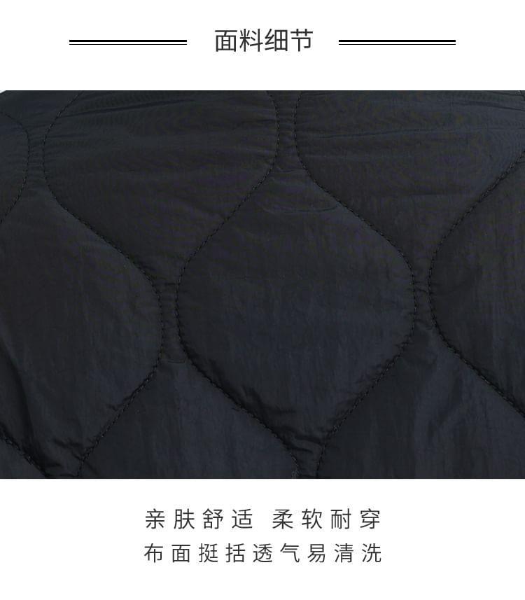 Plain Quilted Single-Breasted Jacket Product Image