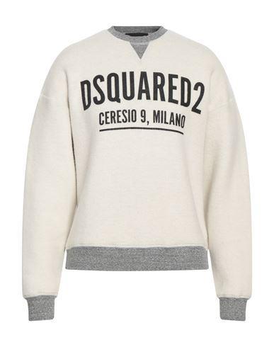 DSQUARED2 Man Sweatshirt Off White Size S Cotton, Lyocell Product Image