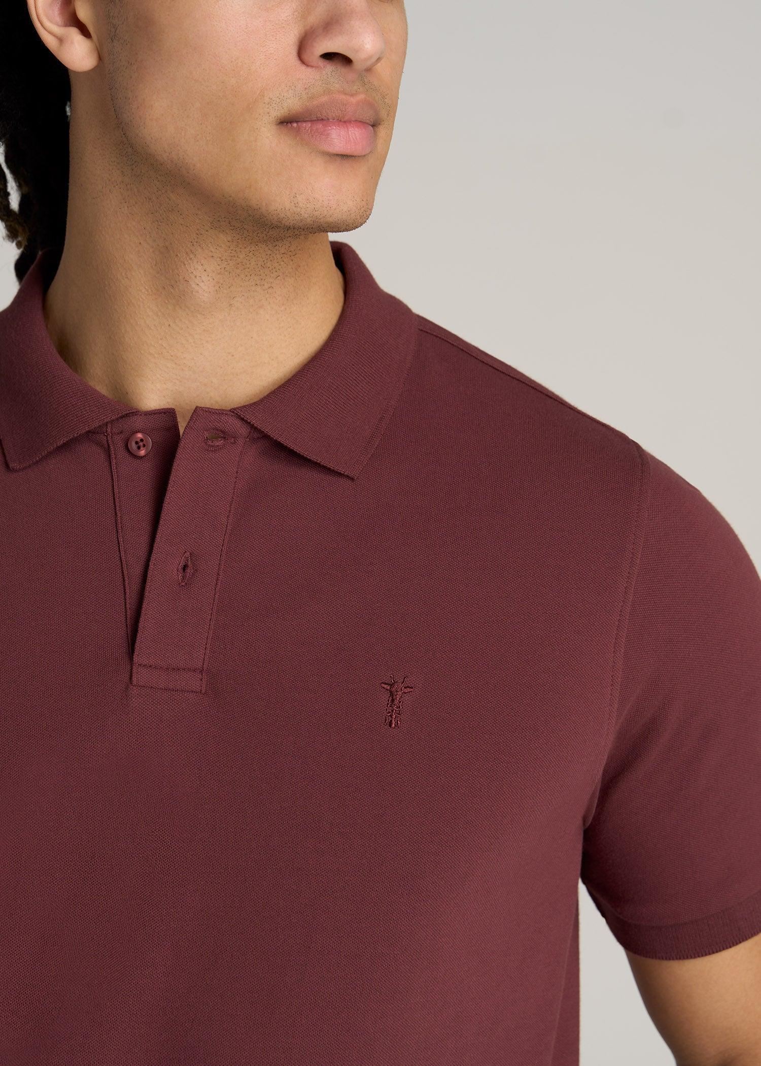 Men's Tall Classic Polo with Embroidered Logo in Vapor Grey Product Image