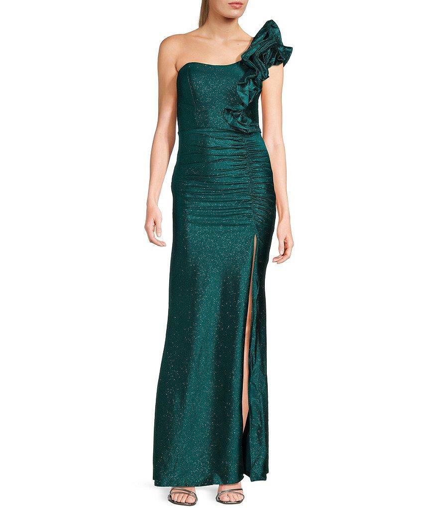 Honey and Rosie One Shoulder Mermaid Shaped Gown Product Image