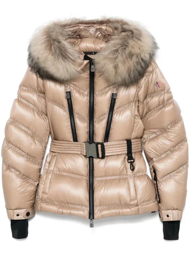 MONCLER Doudoune Courte Bernins In Camel Beige Product Image