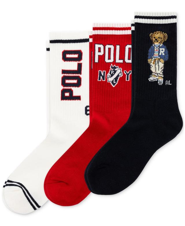 Polo Ralph Lauren Womens 3-Pk. Preppy Polo Bear Sport Socks Product Image