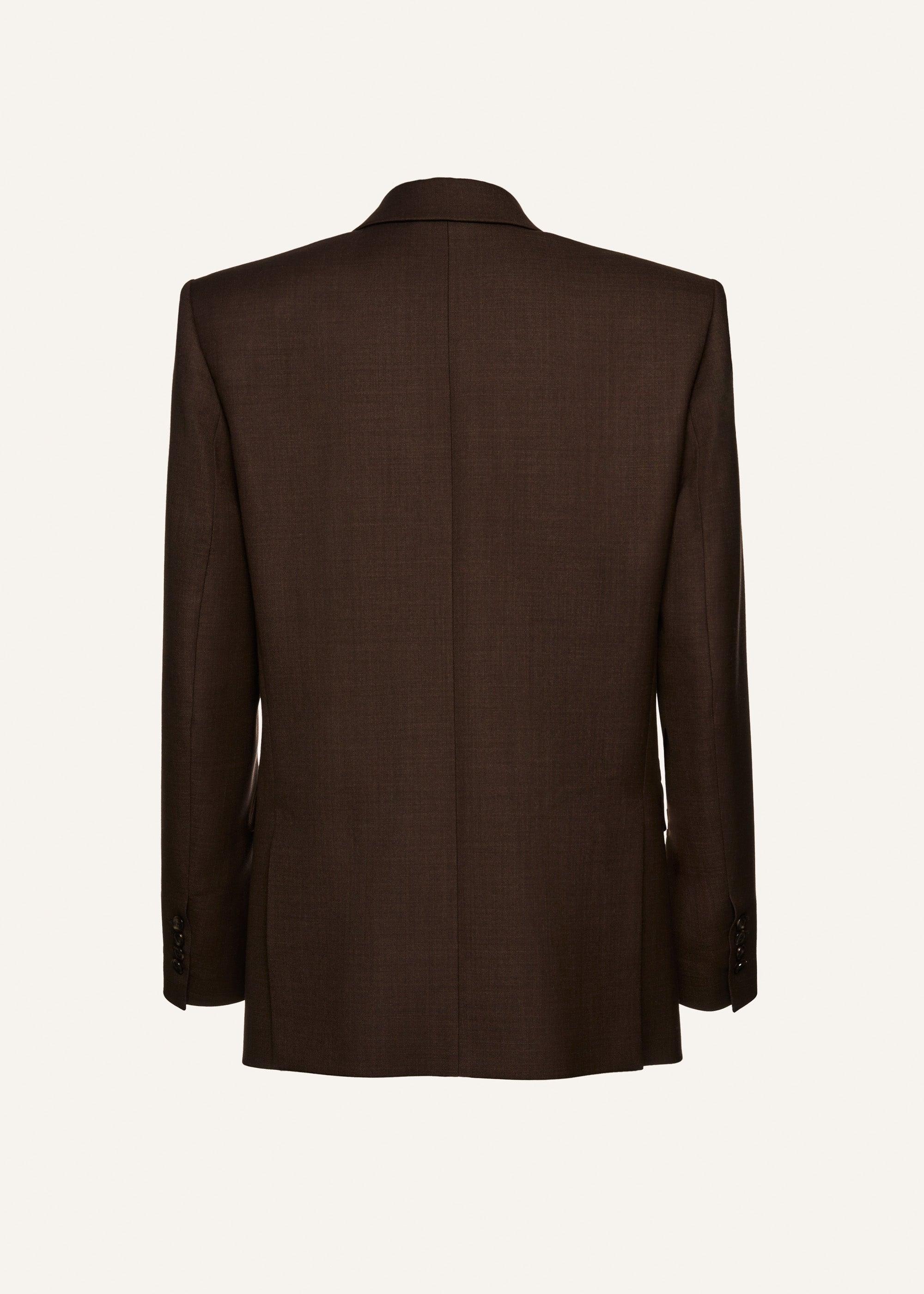 Boxy oversized blazer in brown Product Image