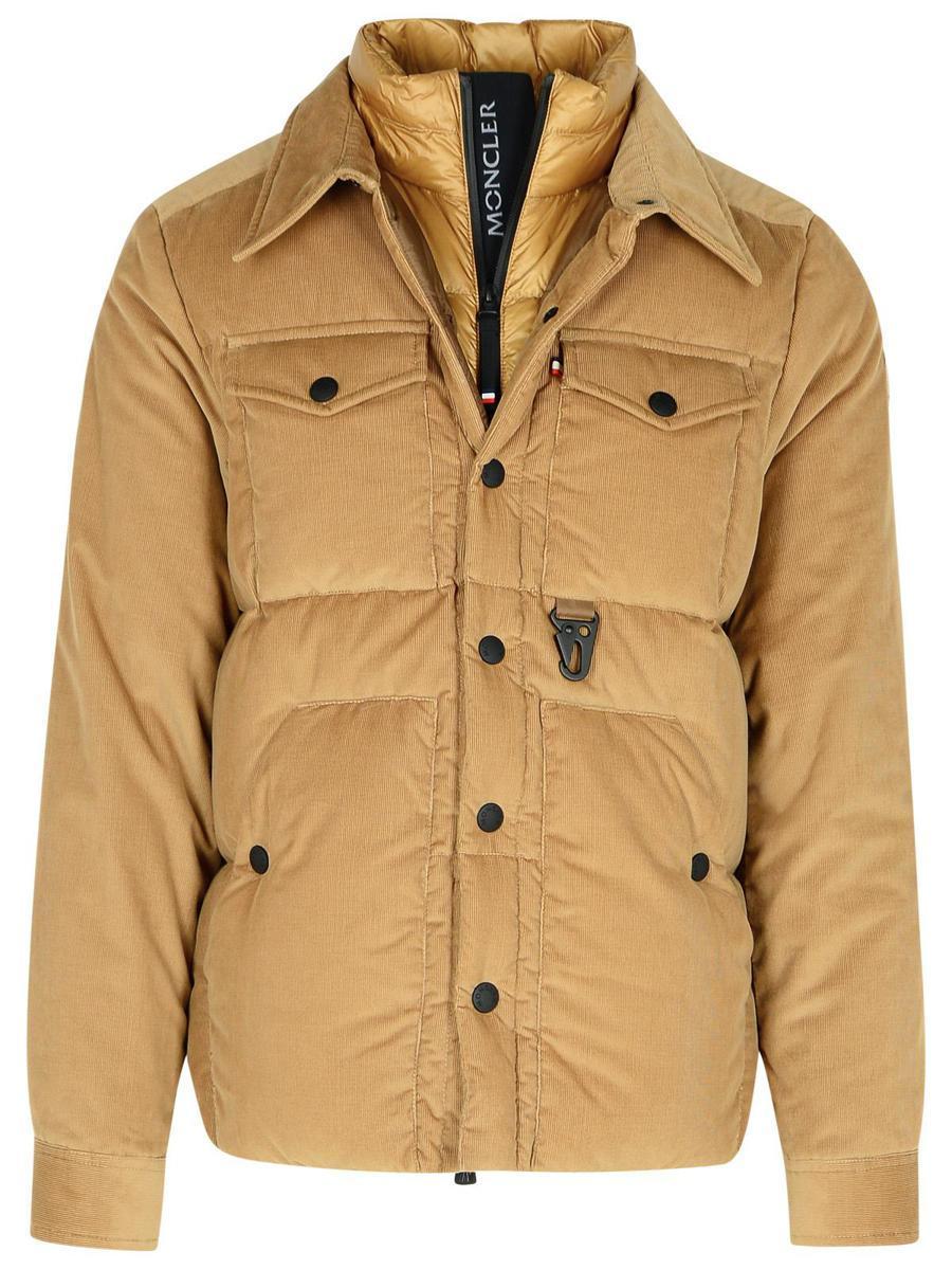 MONCLER Grenoble Lech Down Shirt Jacket In Neutrals Product Image