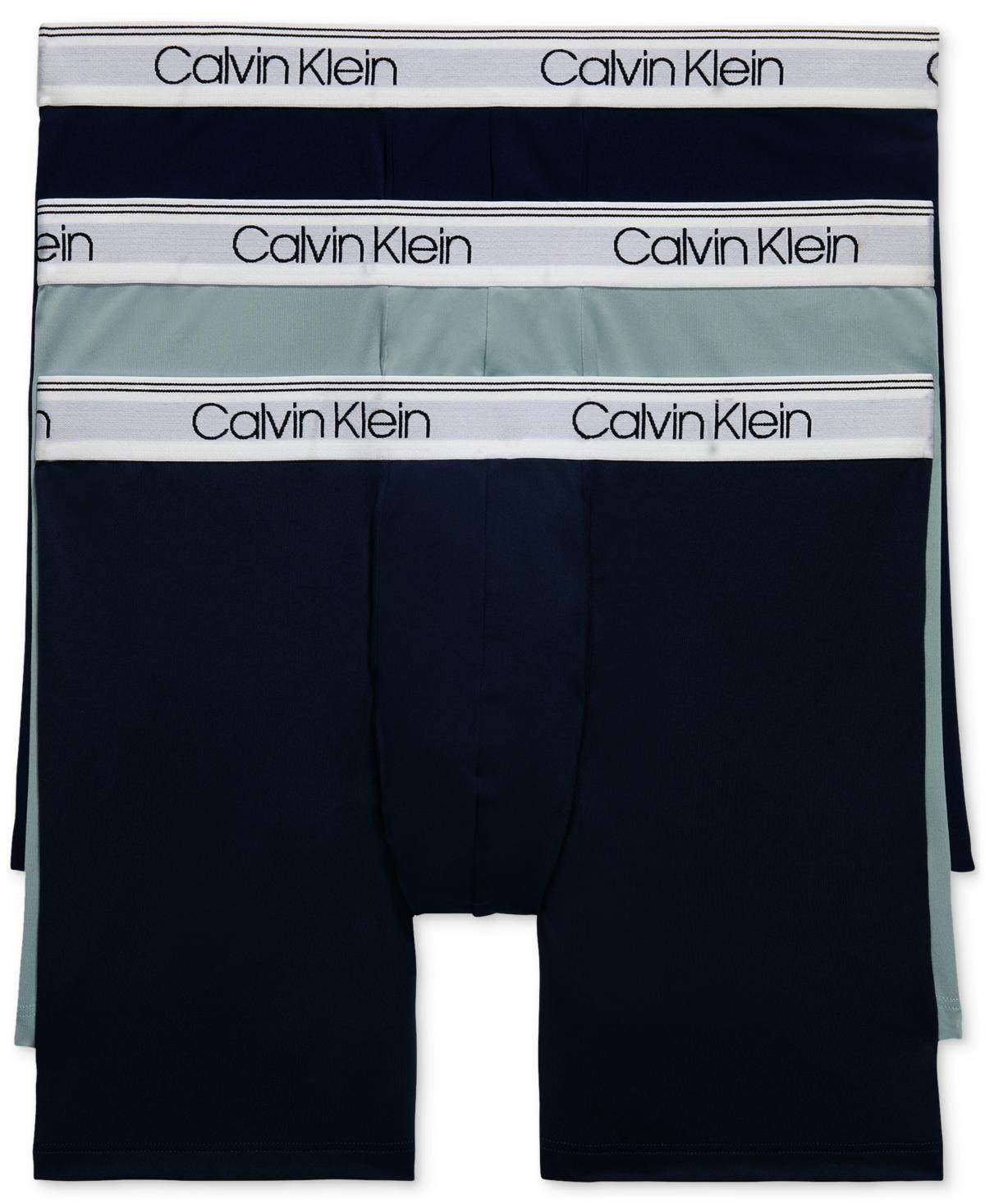 Calvin Klein Mens Micro Stretch 3-Pack Boxer Brief - Blue - XL Product Image