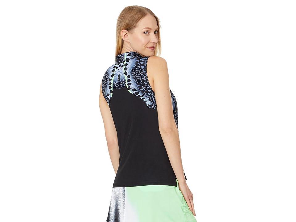 Jamie Sadock Snake Sleeveless Top (Jet) Women's Clothing Product Image