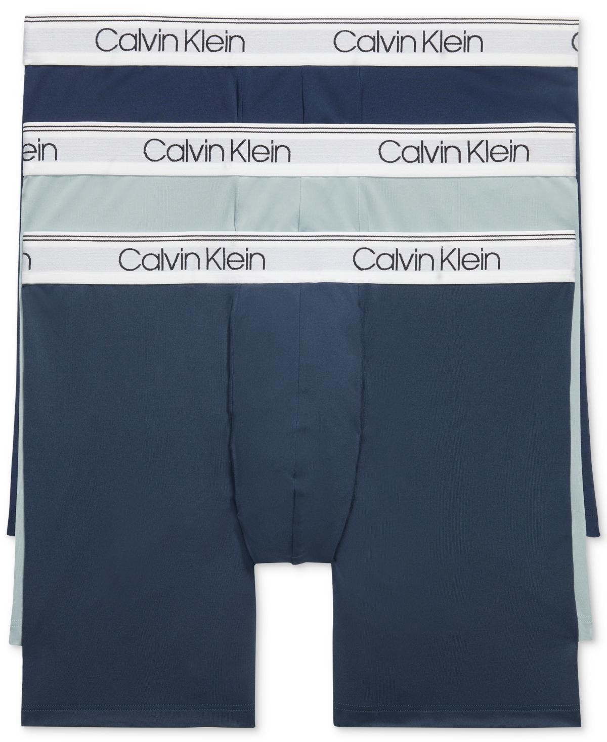 Calvin Klein Mens Micro Stretch 3-Pack Boxer Brief - Blue - XL Product Image