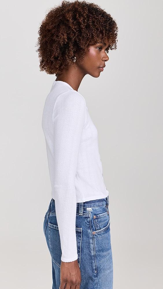 Goldie Pointelle Crop Cardigan | Shopbop Product Image