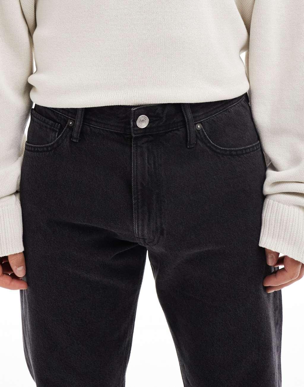 JJ Rebel ryan straight jeans in black wash  Product Image