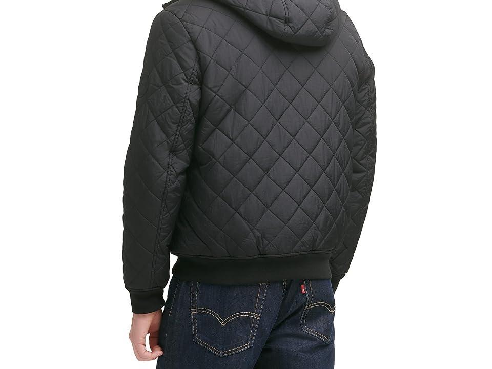 Levi's(r) Diamond Quilted Bomber with Sherpa Lined Hood Men's Clothing Product Image