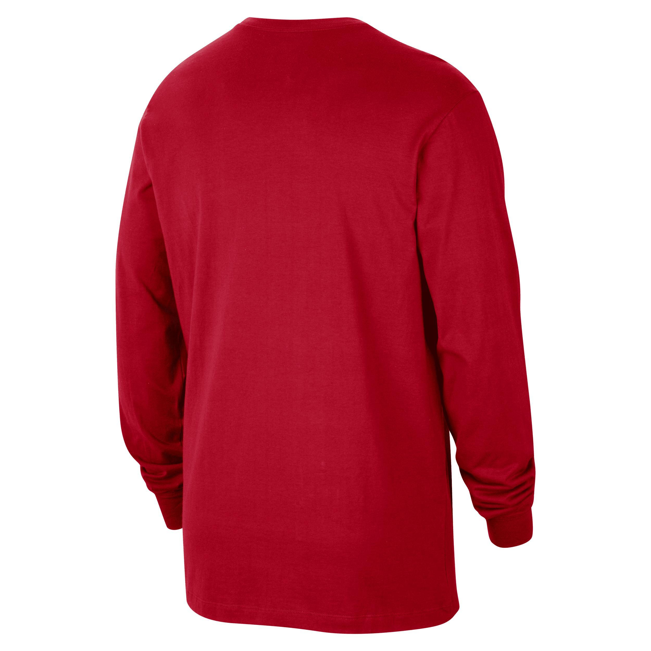 Mens Nike Scarlet Ohio State Buckeyes Slam Dunk Long Sleeve T-Shirt Product Image