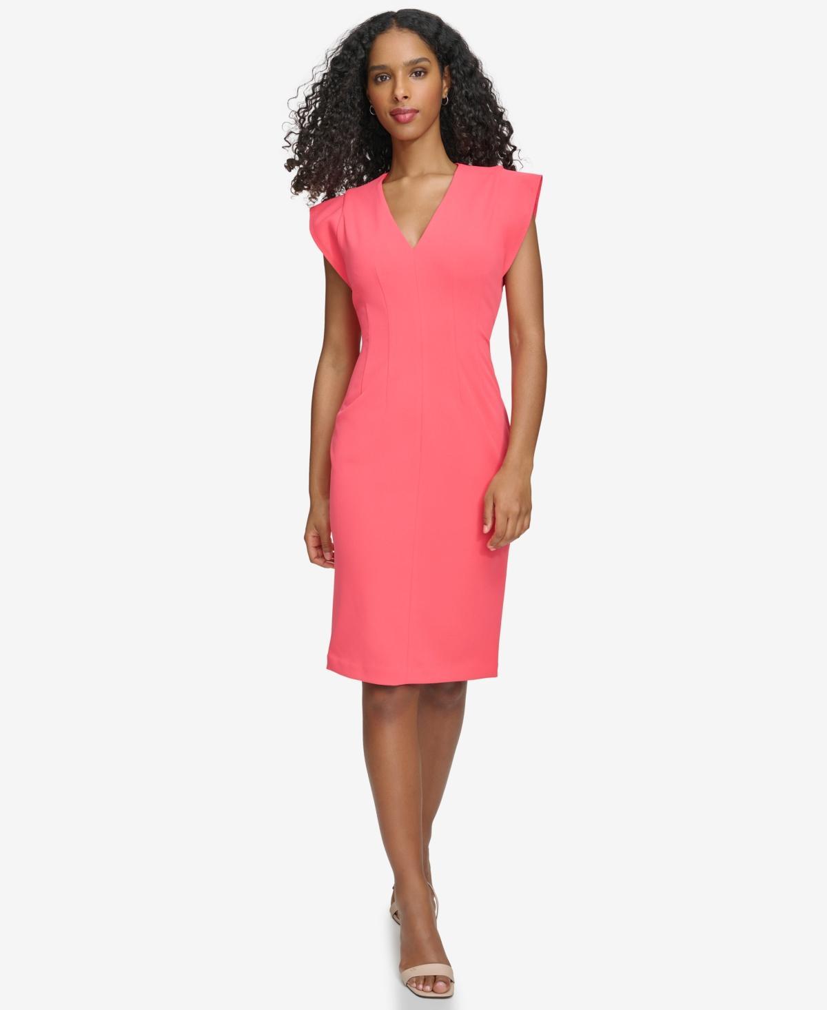 Women's Extended-Shoulder V-Neck Dress Product Image