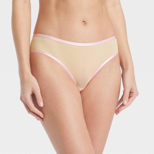 Womens Mesh Cheeky Underwear - Auden Yellow Ombre L Product Image