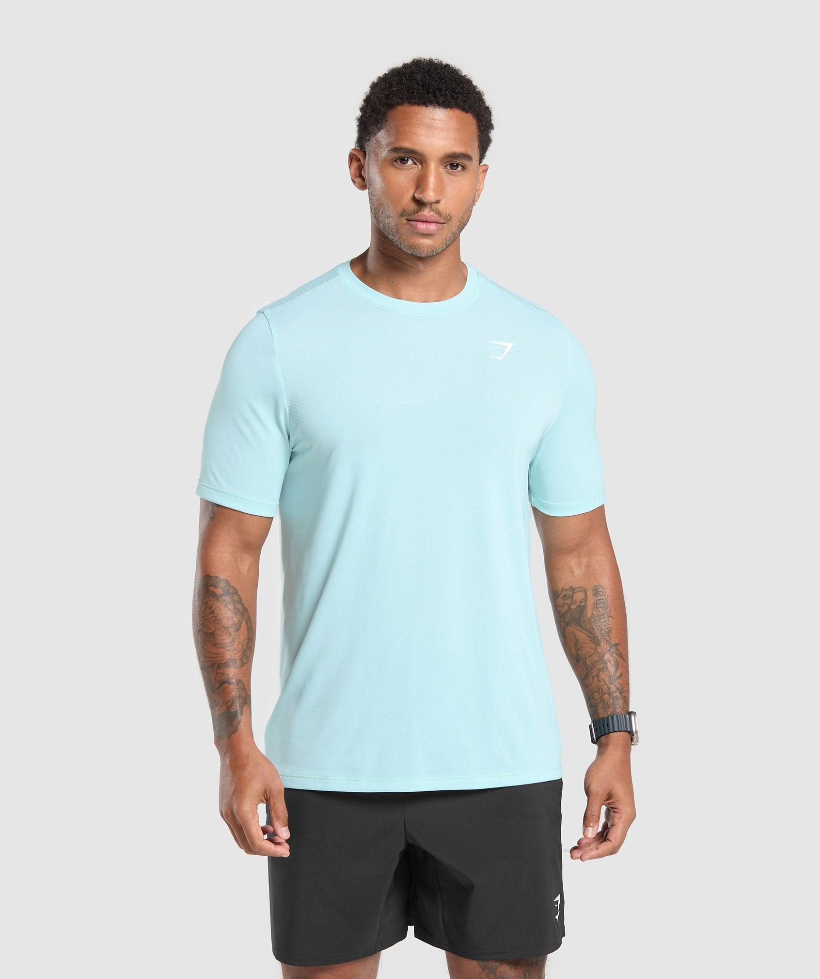 Gymshark Vital Seamless T-Shirt - Serene Blue/White Marl Male Product Image