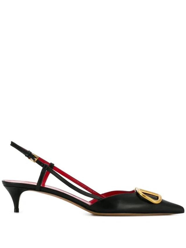 Vlogo Signature Leather Pumps In Black Product Image