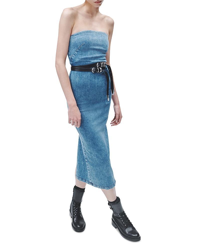 rag & bone Jasmine Strapless Denim Midi Dress Product Image