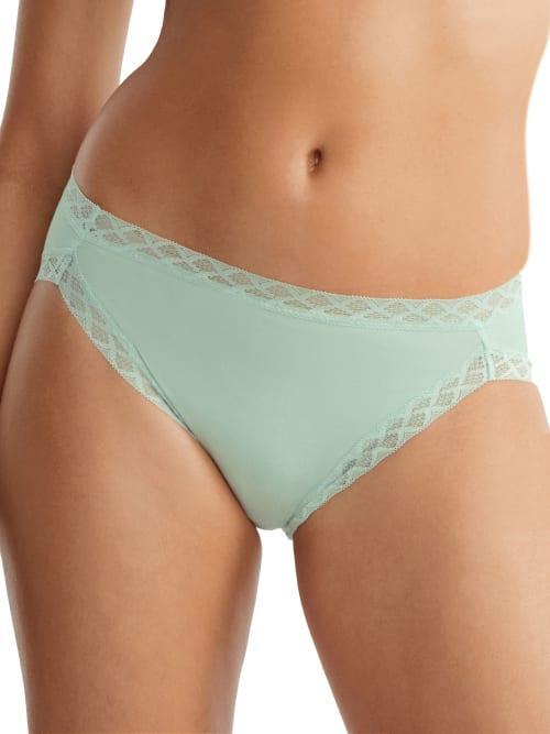 Natori Bliss Lace-Trim Cotton French-Cut Brief Underwear 152058 Product Image