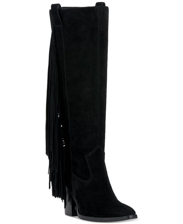 Vince Camuto Womens Pelia Extra Wide-Calf Fringe Knee-High Cowboy Boots Boots Product Image