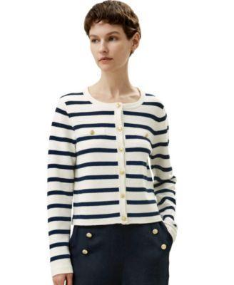 Women's Gariana Striped Wool Cardigan for Women Product Image