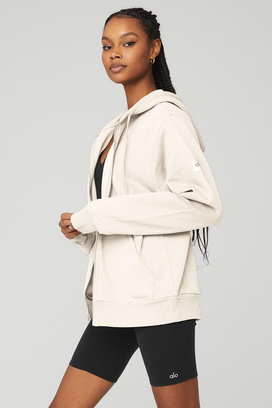 Everyday Full Zip Hoodie - Ivory Female Product Image