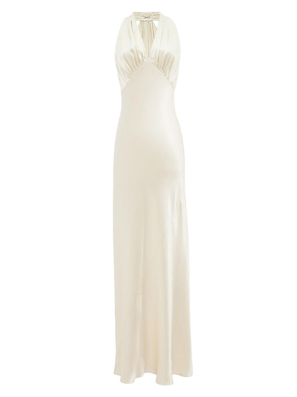 Womens Halter Dress in Satin Product Image