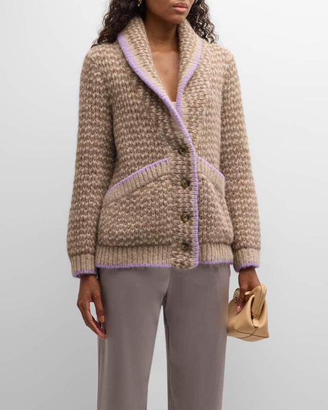 Coltyn Shawl-Collar Chunky Knit Sweater Product Image