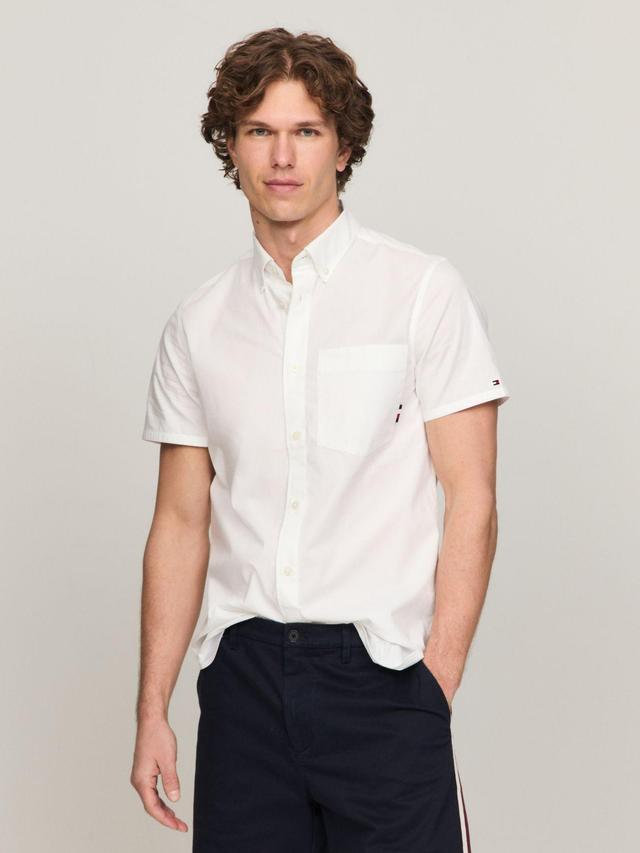 Tommy Hilfiger Men's Slim Fit Short-Sleeve Poplin Shirt Product Image