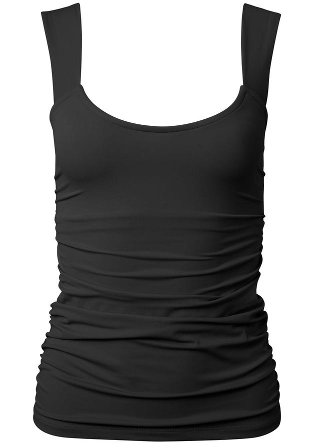 Scoop Neck Tankini Top - Black Beauty Product Image