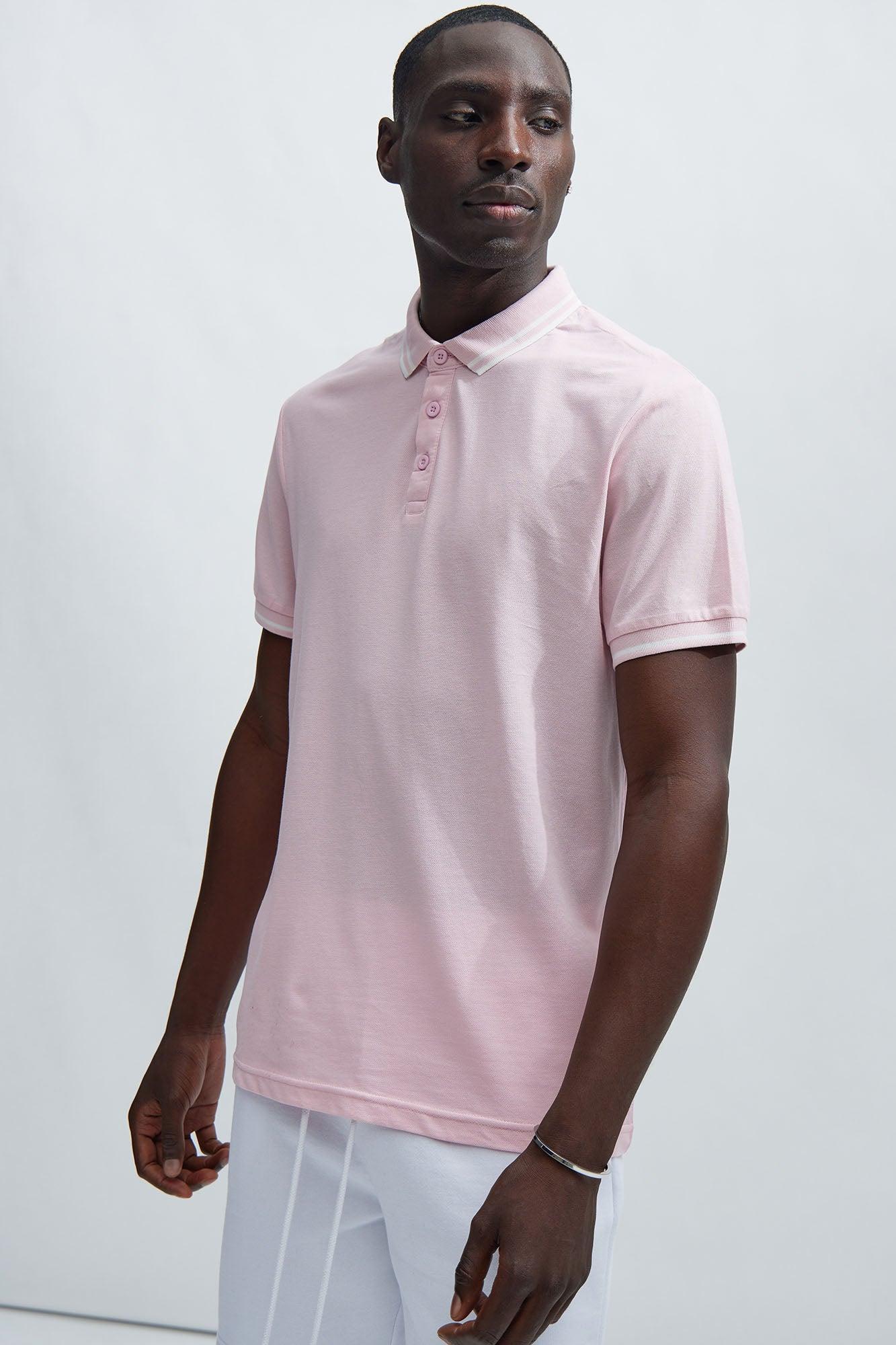 Wilson Short Sleeve Polo - Pink Product Image