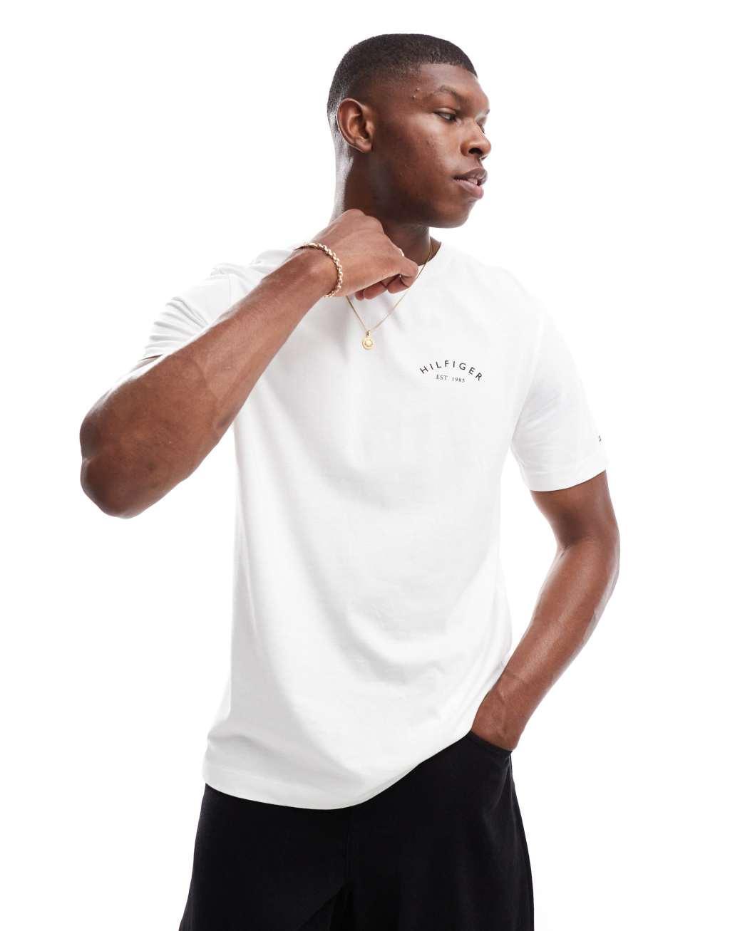 Tommy Hilfiger back print t-shirt in white Product Image